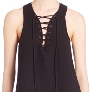 ROI Back Tank with lace up in front